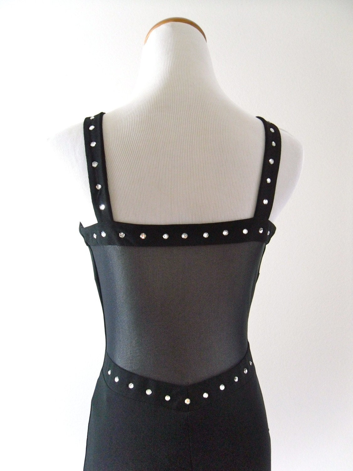 Rhinestone Studded Sheer Mesh Cocktail Bandage Mini Dress . medium . ML . large . D022