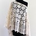 BoHo Hippie GypSy IvOry CottoN CroChet One ShouLder Draped BatWing FlutteR bLouSe Shirt ToP Mini DreSs . Shelf