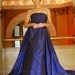 Vintage 1980s Dress wiggle french silk taffeta 40s Givenchy inspired designer