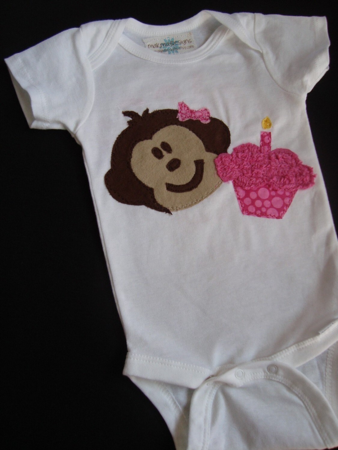 Custom Made Little Monkey Birthday Shirt--also available in long and short sleeve and tank styles
