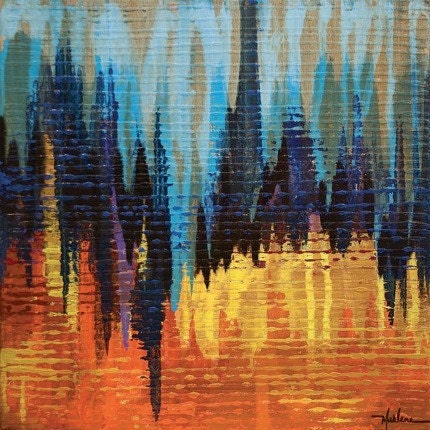 Richter VIII - 12 x 12 Fine Art Print of Original Contemporary Abstract Painting - Free US Shipping