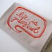Cotton Kitchen Towel - Life is Pretty Cool in Orange