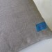 Pillow Cover - Cushion Cover- Peacock Blue Whale on Natural Linen - 12 x 12 inches