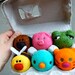 Custom for Jane Set of Needle Felted First Baby Sounds with rattles  Made to Order
