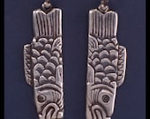 ASIAN CARP- Earrings- Sterling Silver