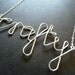 Necklace. Modern Contemporary Simple Sleek Elegant Design. Sterling Silver Jewelry. Handmade by Epheriell on Etsy. Custom. 7-10 letters.