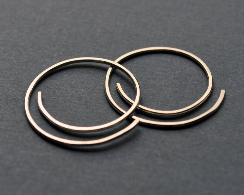 Half-Spiral Earrings. Modern Contemporary Simple Sleek Elegant Design. Sterling Silver Jewelry.
