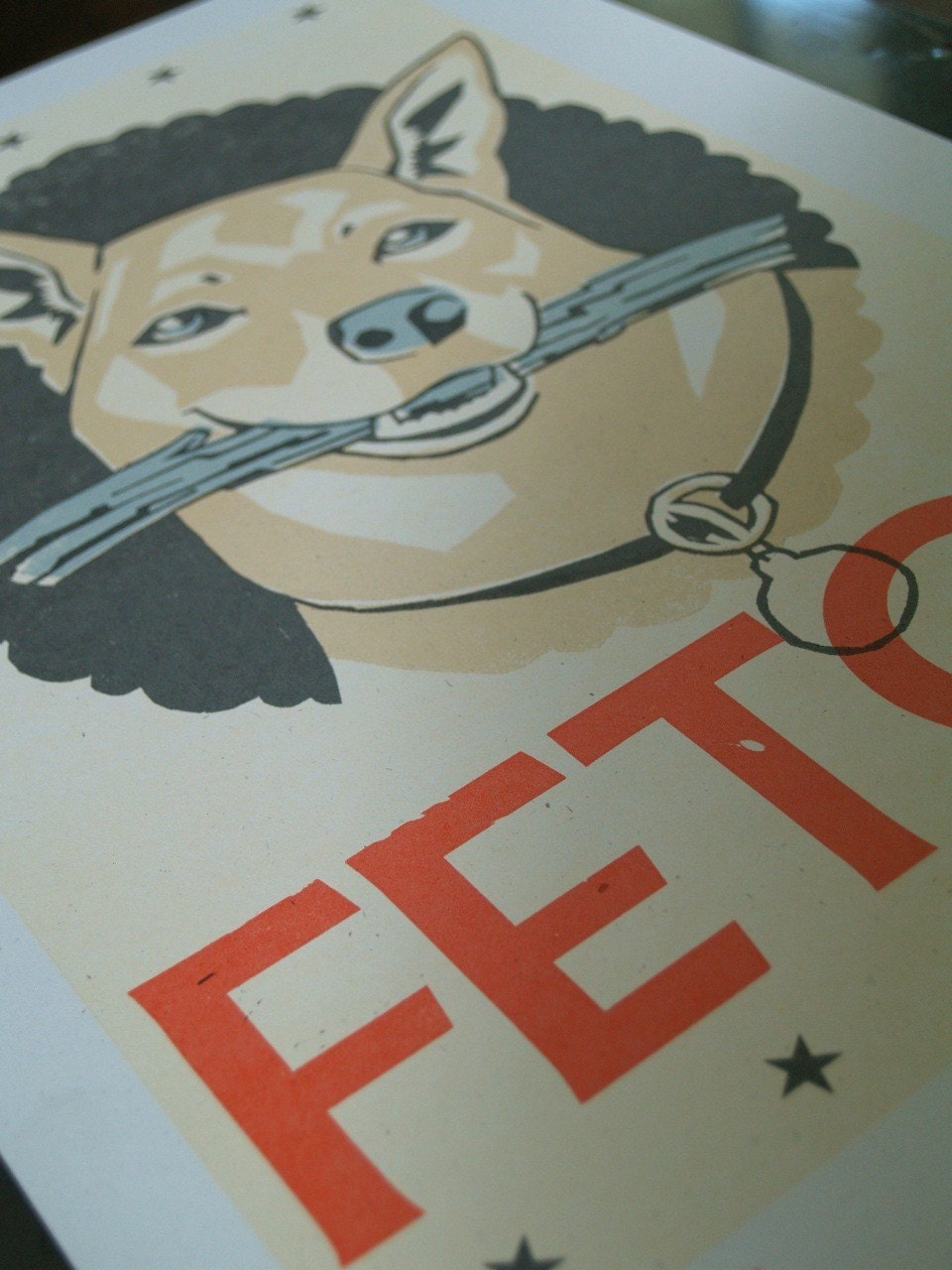 Fetch, Handprinted Letterpress Poster