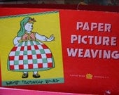 Vintage Paper Doll Craft Picture Weaving Cute And Colorful