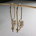 White Biwa Pearl Earring in 14K Gold-filled