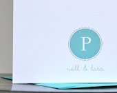 Personalized Wedding Thank You Cards - Thank You Notes - Dotted Initial