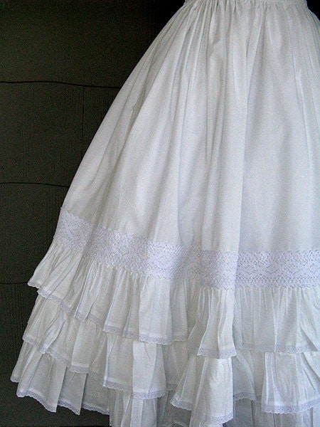 Extra Full White Romantic Ruffles Underskirt / Skirt - CUSTOM - Your Size