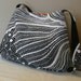 PLUME...Everyday purse,Black,White canvas ,adjustable strap