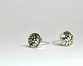 Seeded. Petite Photo Post/Stud-Sterling Silver earrings