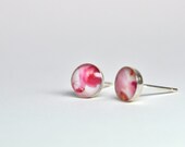 BLOSSOM. Petite PHOTO post earrings. Sterling Silver.