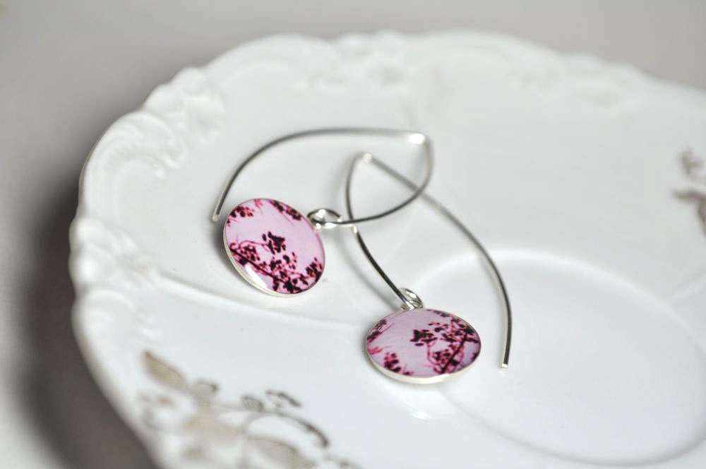 CANDY. Eclipse dangle earrings.    (Sterling Silver)