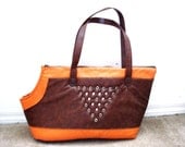 Cool Leather Dog Carrier - Dog Collar Bag