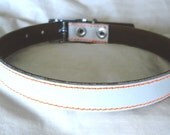 Cool Leather Dog Collar White Wedding