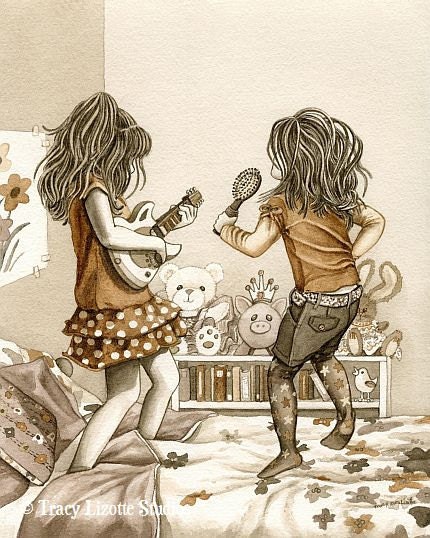 Rock Stars - 8x10 archival watercolor print by Tracy Lizotte