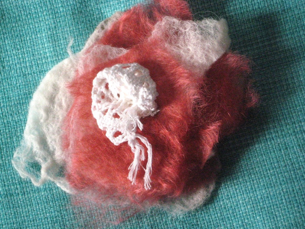 SALE 70% off  Pay it Forward Felted Flower Pin Brooch