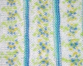 SALE 1:12 Dollhouse Miniature Afghan  Hand Knitted / Flower Garden / Bedspread / Spring
