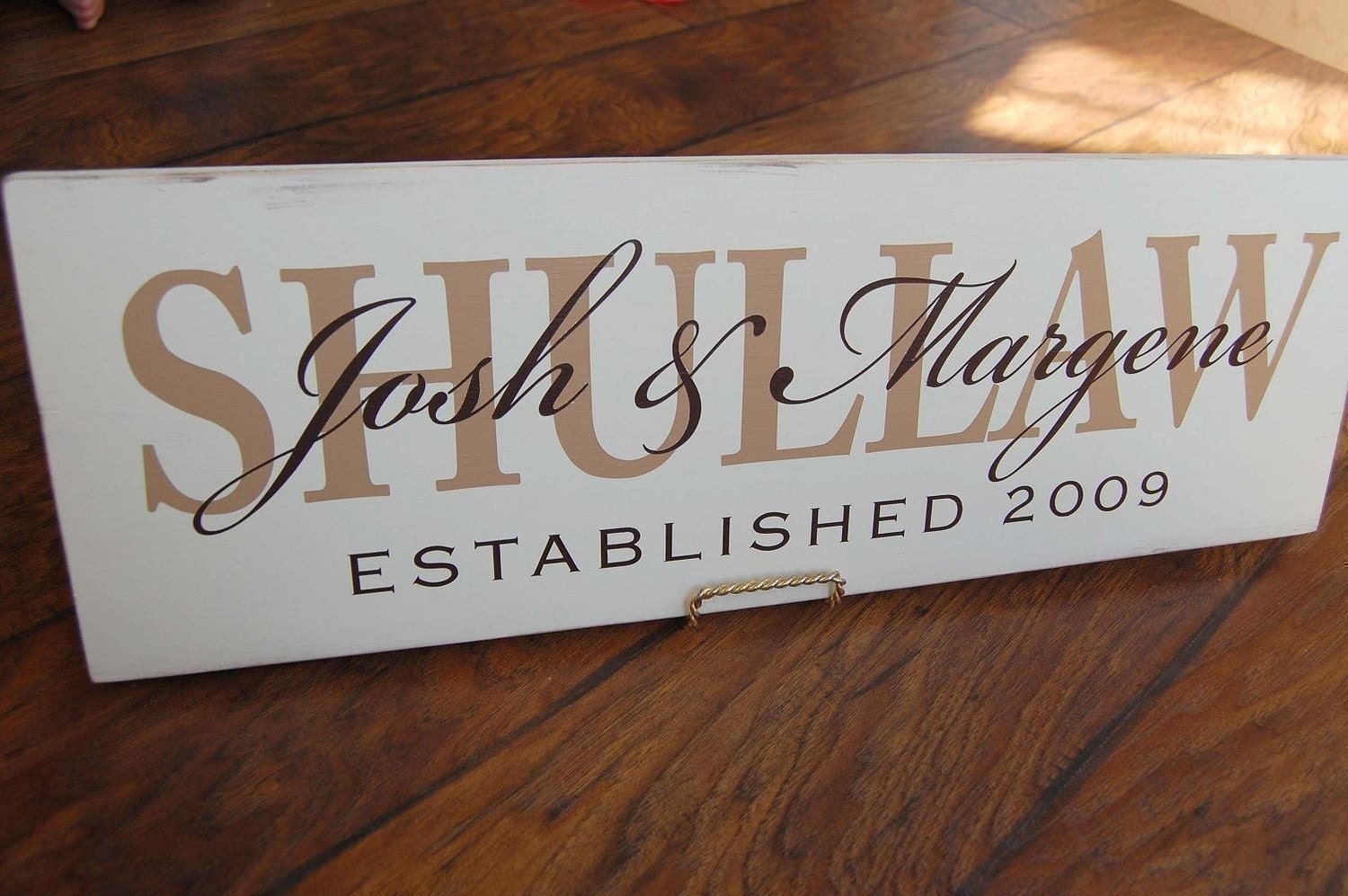 Personalized Wedding Sign Family Name Sign Plaque - Perfect Engagement Gift, Wedding or Mothers Day - ETS-02