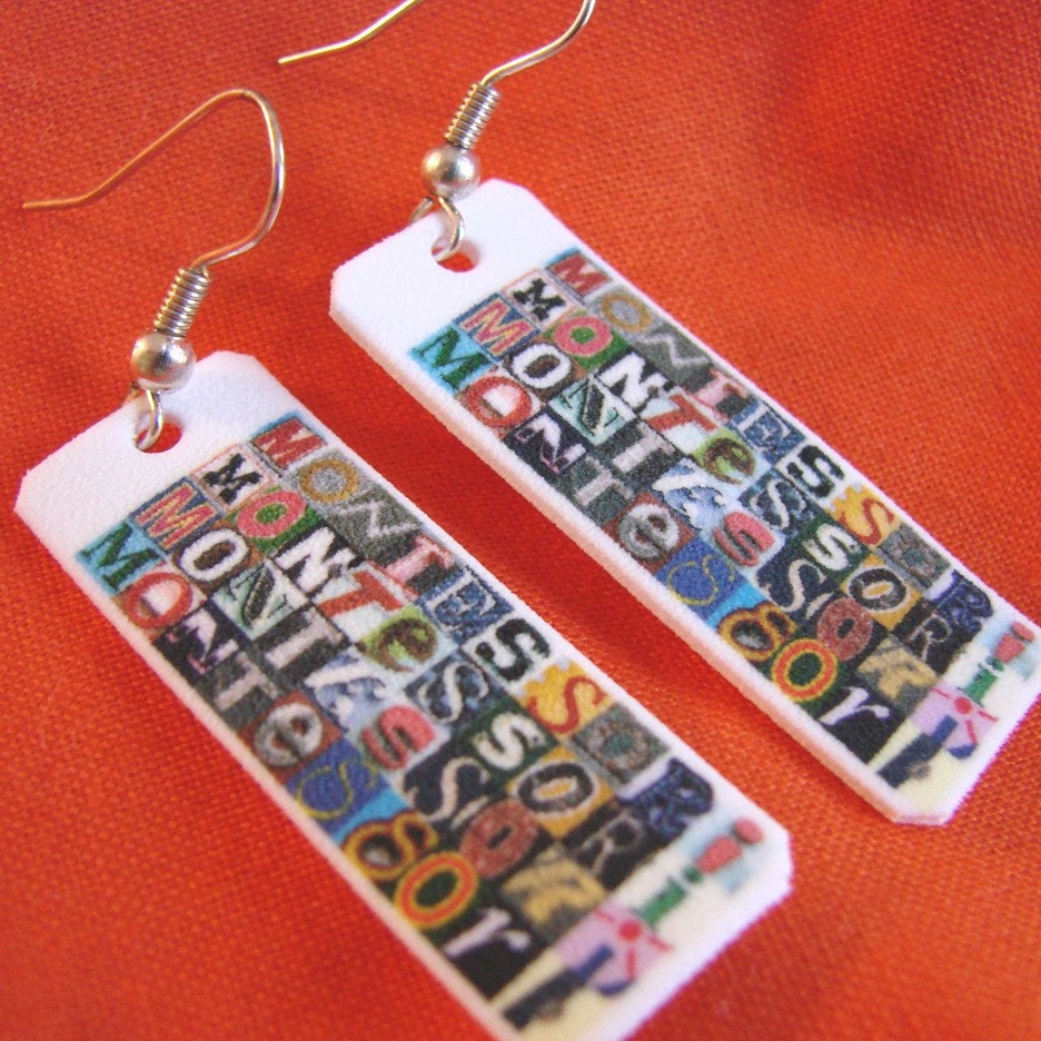 Fun Signage MONTESSORI Earrings