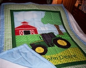 Handmade My John Deere Cotton Baby/Toddler Quilt-Newly Made 2013