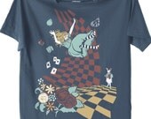 Alice in Wonderland Down the Rabbit Hole Men's T-shirt