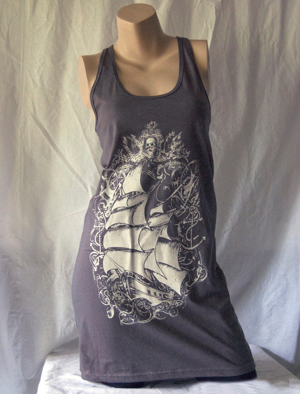 Pirate Ship Old World Sailing Ship Racerback Tank Dress