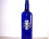 Custom Etched Recycled  Bottle Incense Burner