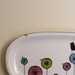 Ceramic colorful black bird tray / soap dish, spring garden gift for Father's Day