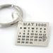 Keychain, hand stamped and personalized - Mark Your Calendar Keychain personalized sterling silver keychain - save the date
