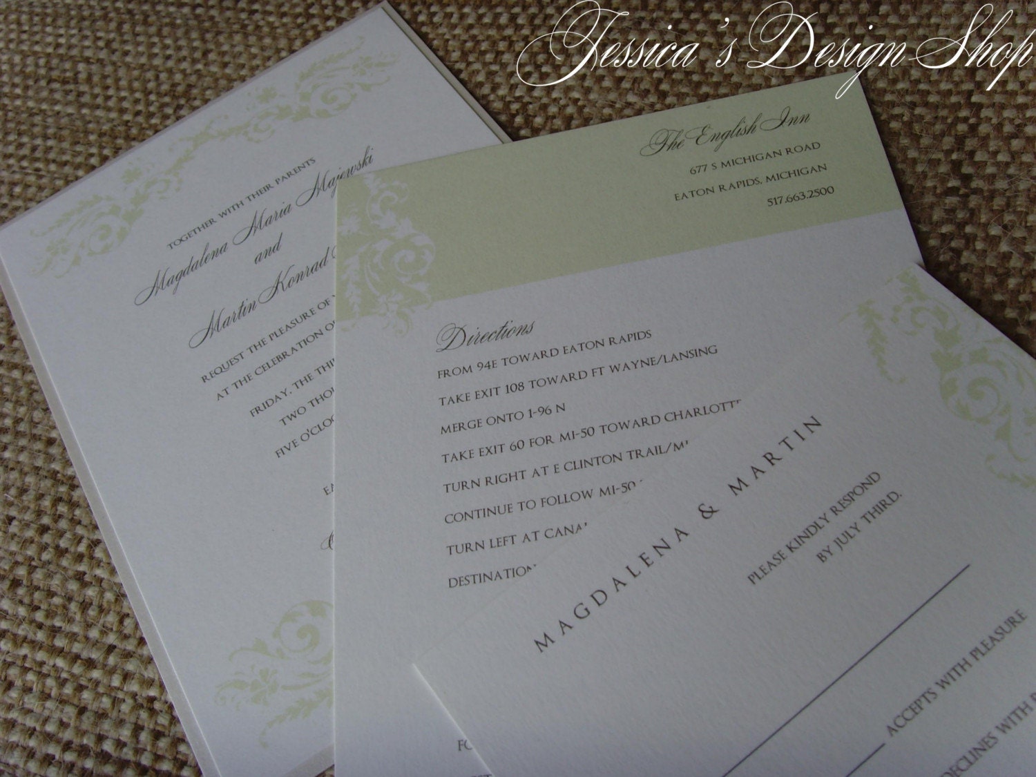 The Magda Wedding Invitation Suite