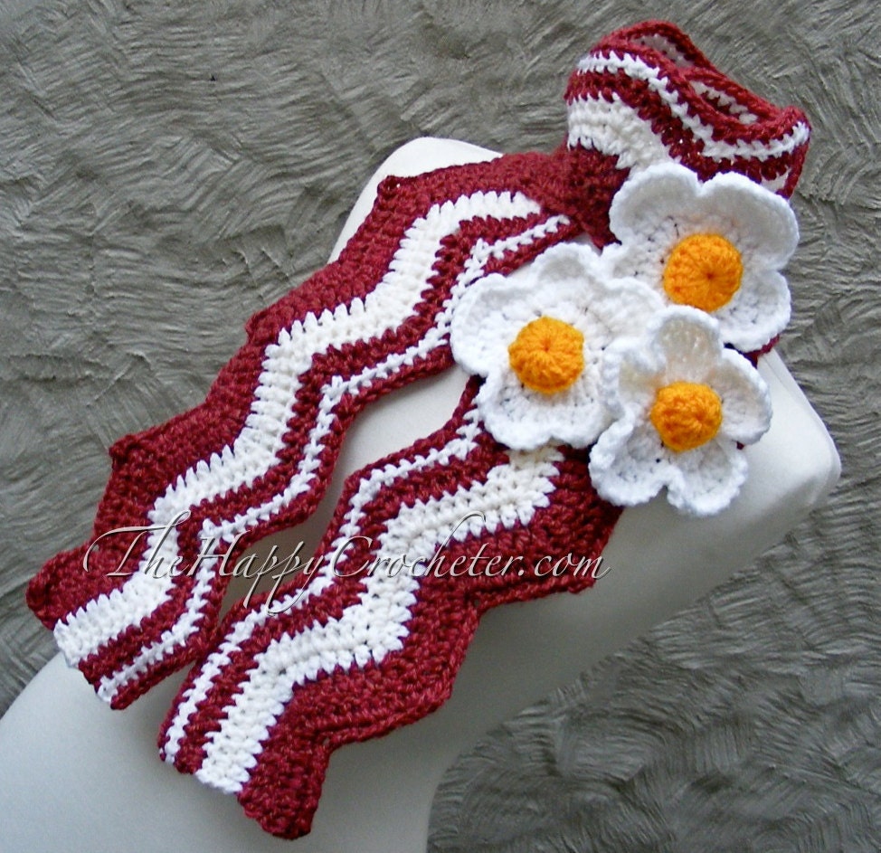 Bacon Scarf by TheHappyCrocheter