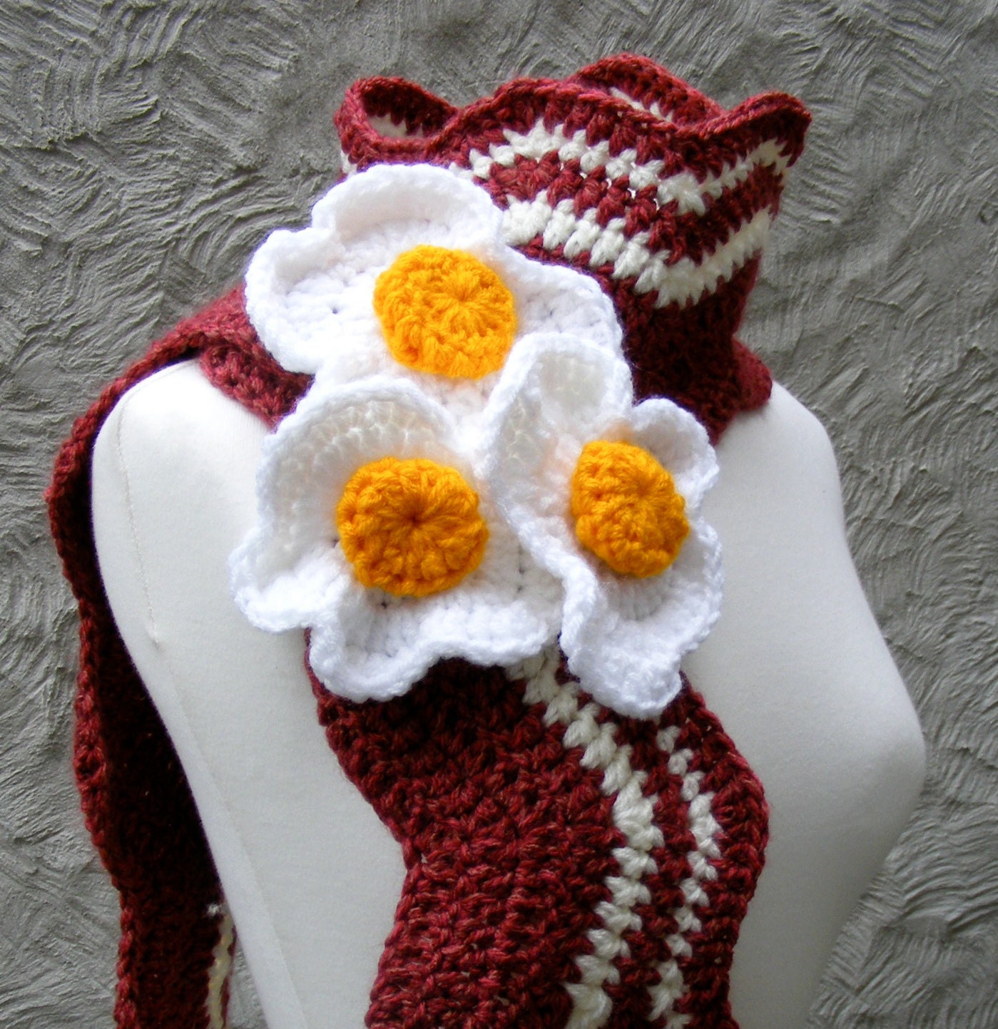 Bacon and Egg Scarf
