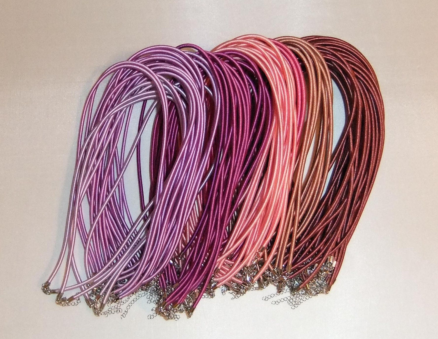silk necklace cords adjust 18 inch plus 2 inch chain extension quantity 5 pick your colors