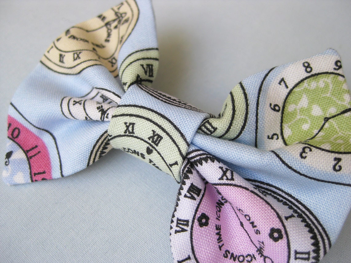 Alice Hair Bow Wonderland Kawaii Clock Print
