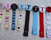 Boutique Custom Monogrammed Personalized Pacifier Clip Leash