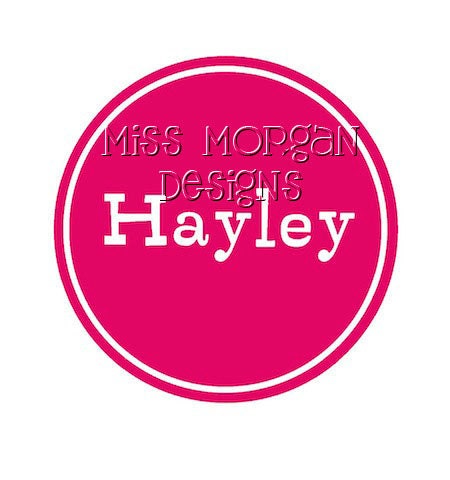 Personalized Name and Initial  iron on decal vinyl for shirt