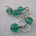 Set of 5 Stitch Markers - Sea Green - Petite Droplets