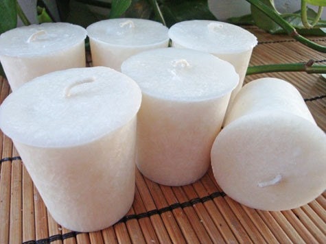 GINSENG - Natural Wax Votive Candle 6pk