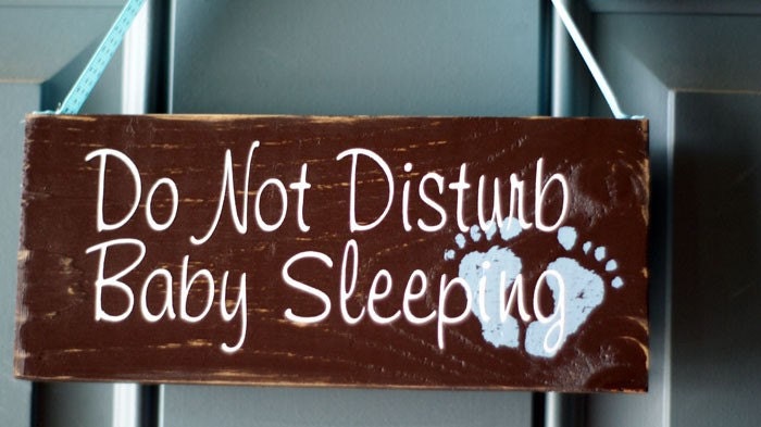 Custom Do Not Disturb Baby Sleeping wood door hanger sign