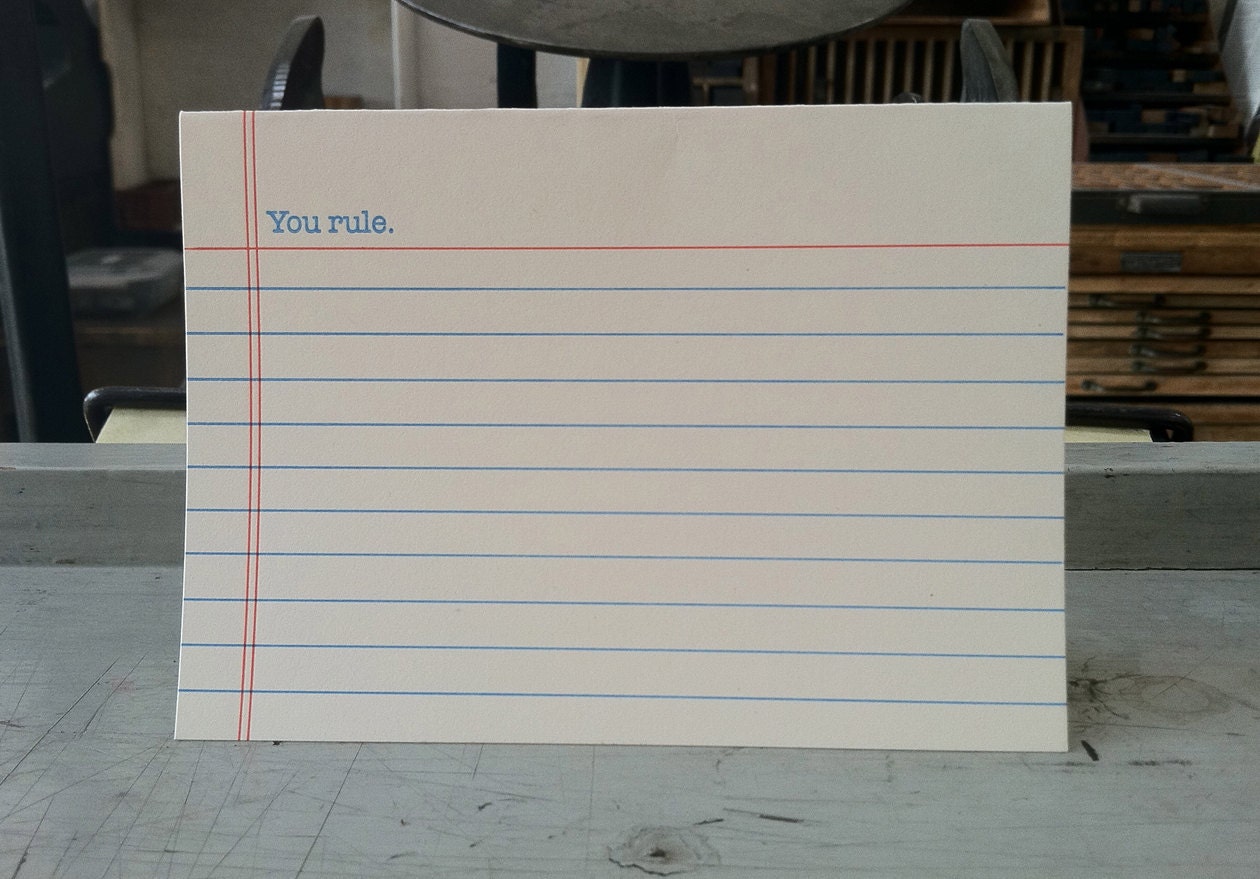 You Rule letterpress card