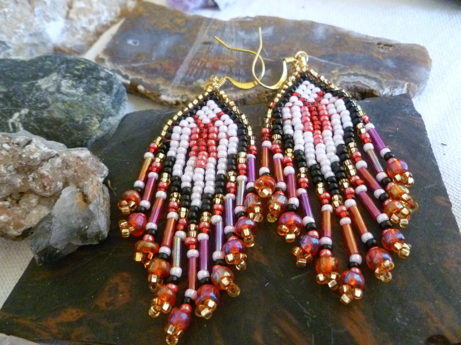 Beaded Earrings- Lucky Arrow