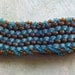 Beaded Cuff Bracelet- Denim Stripe