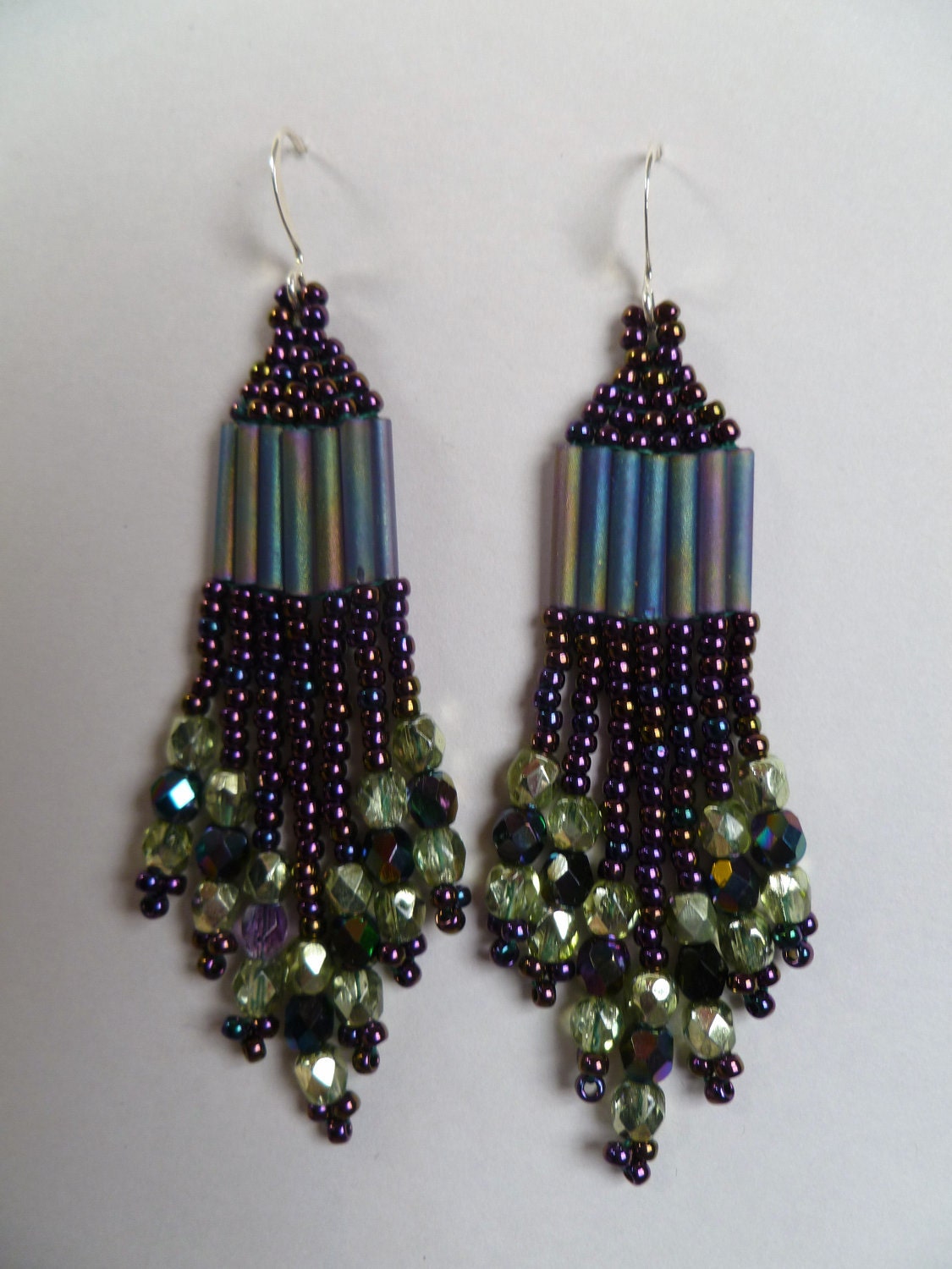Beaded Earrings- Deep