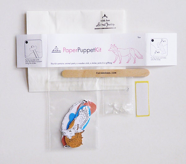 DIY Paper Puppet - FOX
