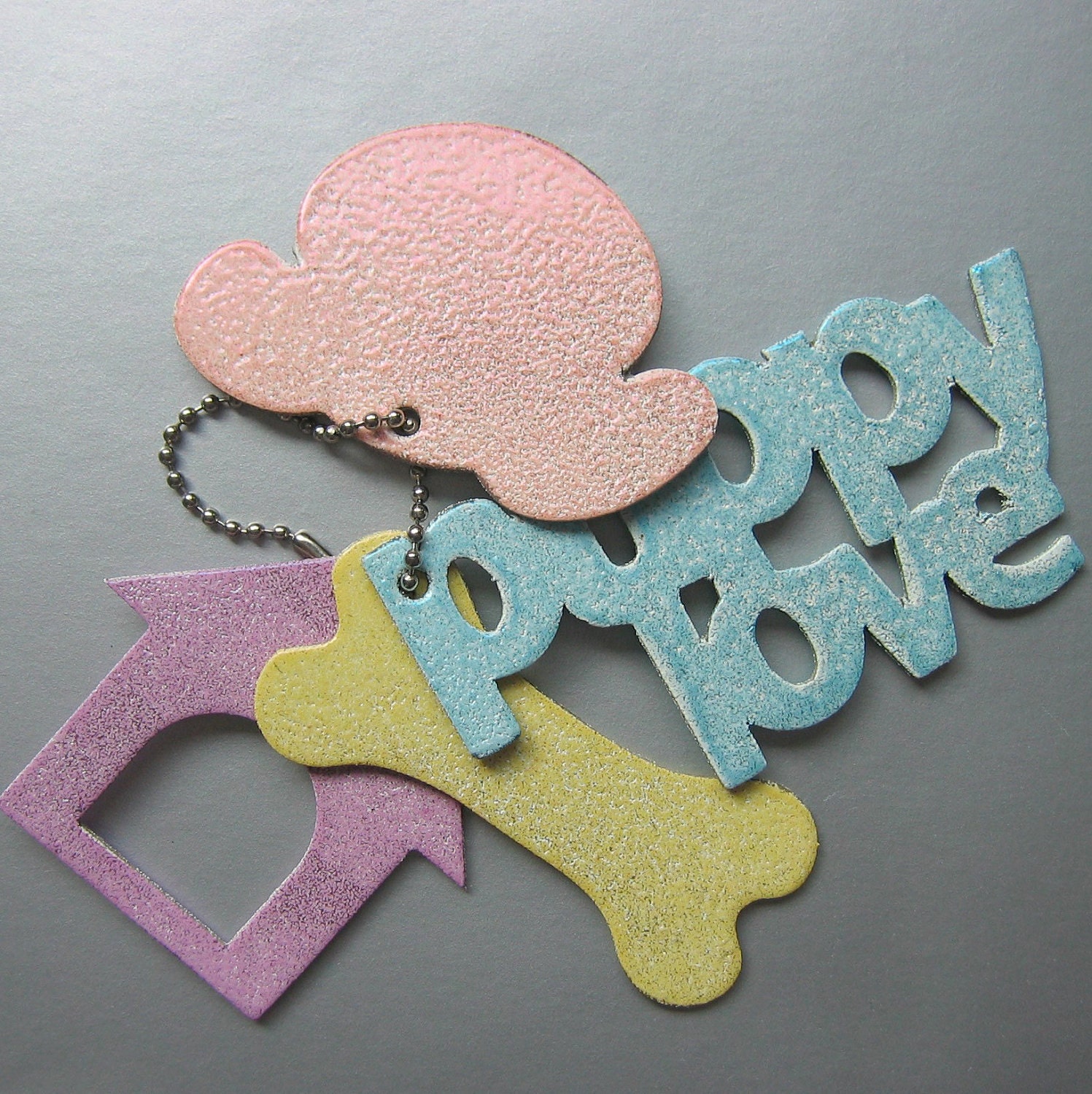 Puppy Love keychain / bag charm / keyring