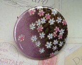 Pocket Mirror - White Blossom